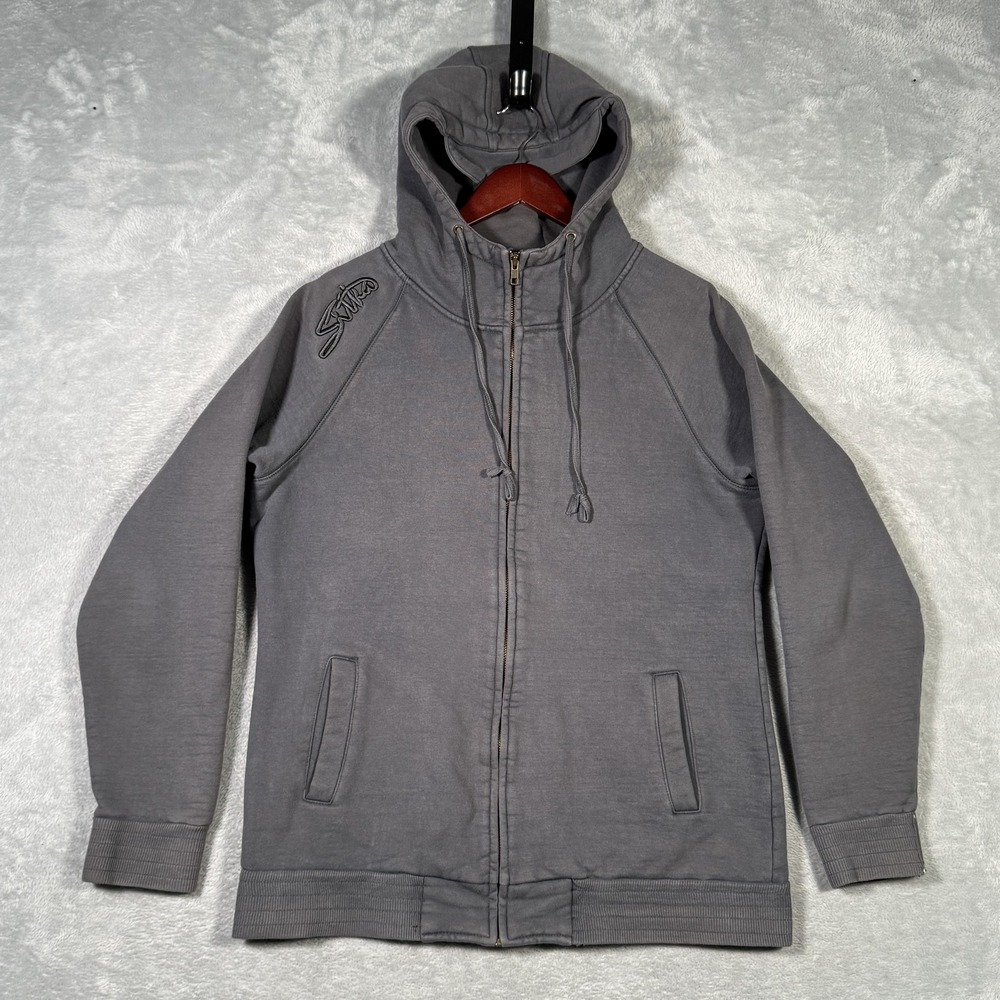 Sitka Hoodie Womens Large Gray Full Zip Embroidered‎ Outdoor Sweatshirt Jacket